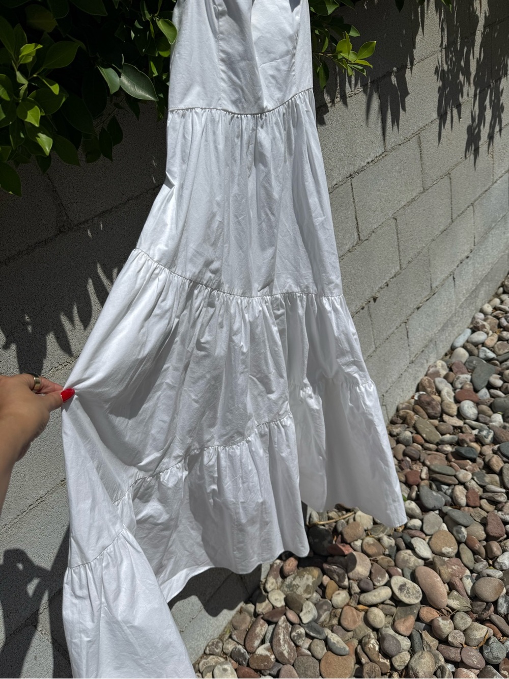 Modern Citizen White Spaghetti-Strap Tiered Maxi Dress - Picture 5 of 6